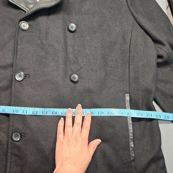 Kenneth Cole New York Wool Blend Peacoat Coat – Men’s XL – Black – NWT - Picture 4 of 16